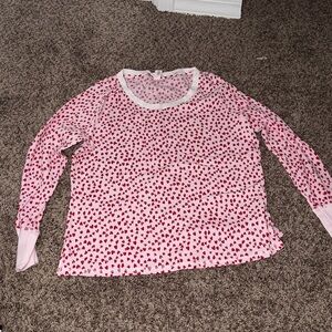 Victoria Secret Heart Pajama Ribbed Top! Size XL!